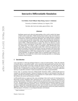 Interactive Differentiable Simulation