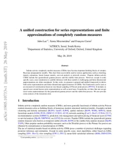 A unified construction for series representations and finite
  approximations of completely random measures