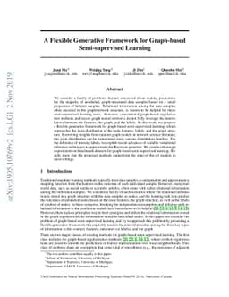 A Flexible Generative Framework for Graph-based Semi-supervised Learning