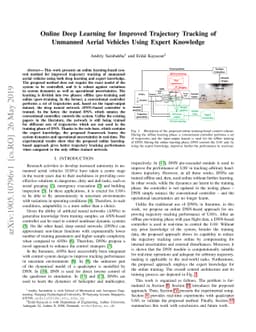 Online Deep Learning for Improved Trajectory Tracking of Unmanned Aerial
  Vehicles Using Expert Knowledge