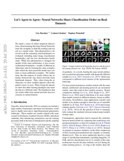 Let's Agree to Agree: Neural Networks Share Classification Order on Real
  Datasets
