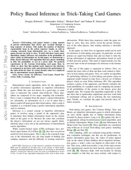 Policy Based Inference in Trick-Taking Card Games