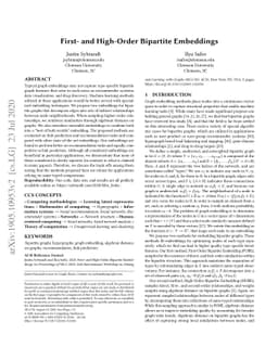 FOBE and HOBE: First- and High-Order Bipartite Embeddings