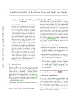 Scalable K-Medoids via True Error Bound and Familywise Bandits