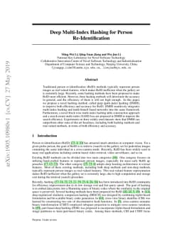 Deep Multi-Index Hashing for Person Re-Identification
