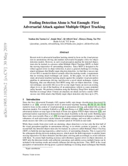 Fooling Detection Alone is Not Enough: First Adversarial Attack against
  Multiple Object Tracking