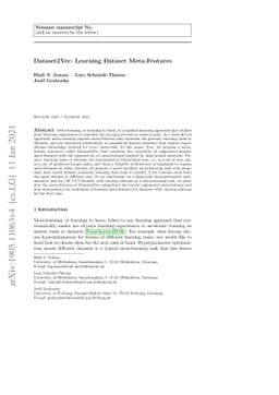 Dataset2Vec: Learning Dataset Meta-Features