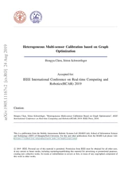 Heterogeneous Multi-sensor Calibration based on Graph Optimization