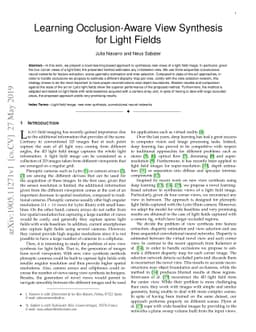 Learning Occlusion-Aware View Synthesis for Light Fields