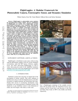 FlightGoggles: A Modular Framework for Photorealistic Camera,
  Exteroceptive Sensor, and Dynamics Simulation