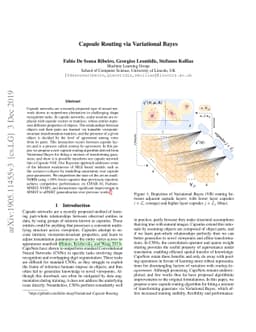 Capsule Routing via Variational Bayes
