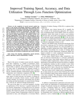 Improved Training Speed, Accuracy, and Data Utilization Through Loss
  Function Optimization