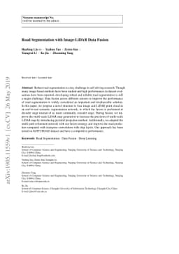 Road Segmentation with Image-LiDAR Data Fusion