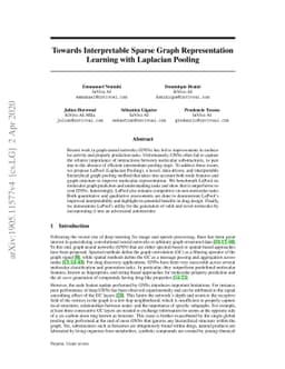 Towards Interpretable Sparse Graph Representation Learning with
  Laplacian Pooling