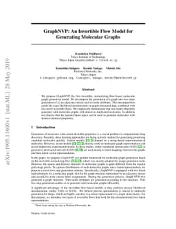 GraphNVP: An Invertible Flow Model for Generating Molecular Graphs