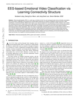 EEG-based Emotional Video Classification via Learning Connectivity
  Structure