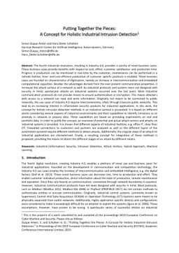 Putting Together the Pieces: A Concept for Holistic Industrial Intrusion
  Detection