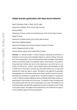 Global forensic geolocation with deep neural networks