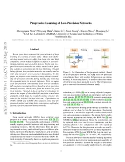 Progressive Learning of Low-Precision Networks