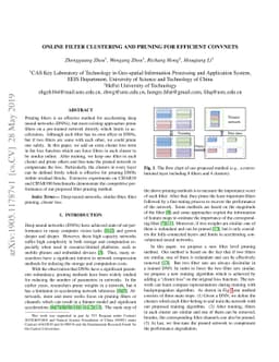 Online Filter Clustering and Pruning for Efficient Convnets