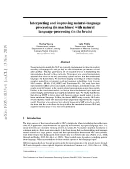 Interpreting and improving natural-language processing (in machines)
  with natural language-processing (in the brain)