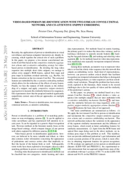 Video-based Person Re-identification with Two-stream Convolutional
  Network and Co-attentive Snippet Embedding