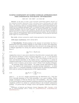 Sample Complexity of Sample Average Approximation for Conditional
  Stochastic Optimization