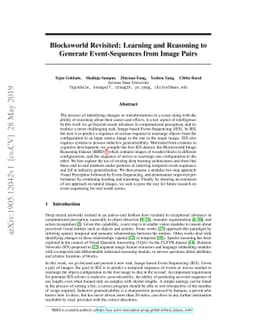 Blocksworld Revisited: Learning and Reasoning to Generate
  Event-Sequences from Image Pairs