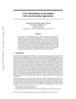 A New Distribution on the Simplex with Auto-Encoding Applications