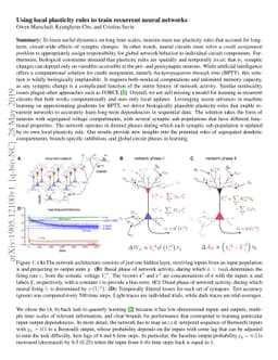 Using local plasticity rules to train recurrent neural networks