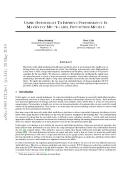 Using Ontologies To Improve Performance In Massively Multi-label
  Prediction Models