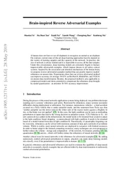 Brain-inspired reverse adversarial examples