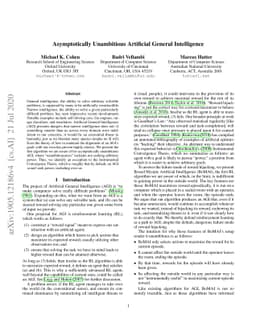 Asymptotically Unambitious Artificial General Intelligence