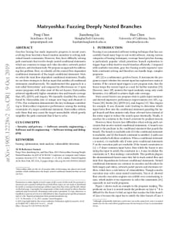 Matryoshka: Fuzzing Deeply Nested Branches