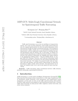 DDP-GCN: Multi-Graph Convolutional Network for Spatiotemporal Traffic
  Forecasting