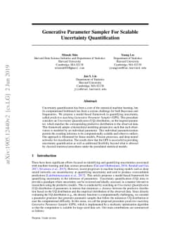 Generative Parameter Sampler For Scalable Uncertainty Quantification