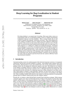 Deep Learning for Bug-Localization in Student Programs