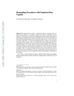 Resampling Procedures with Empirical Beta Copulas