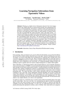 Learning Navigation Subroutines from Egocentric Videos