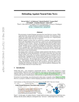 Defending Against Neural Fake News