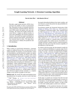 Graph Learning Network: A Structure Learning Algorithm