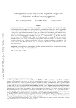 Heterogeneous causal effects with imperfect compliance: a Bayesian
  machine learning approach