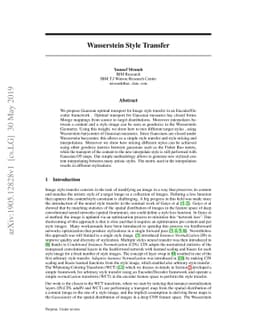 Wasserstein Style Transfer