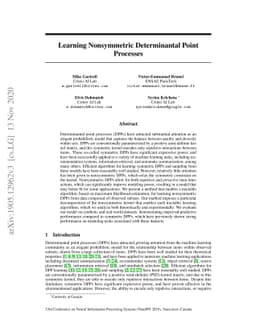 Learning Nonsymmetric Determinantal Point Processes