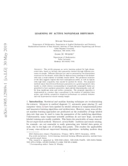 Learning by Active Nonlinear Diffusion