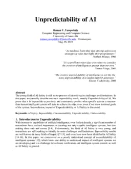 Unpredictability of AI