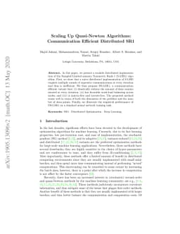 Scaling Up Quasi-Newton Algorithms: Communication Efficient Distributed
  SR1