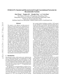 STAR-GCN: Stacked and Reconstructed Graph Convolutional Networks for
  Recommender Systems