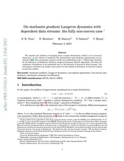 On stochastic gradient Langevin dynamics with dependent data streams:
  the fully non-convex case