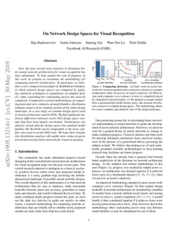 On Network Design Spaces for Visual Recognition